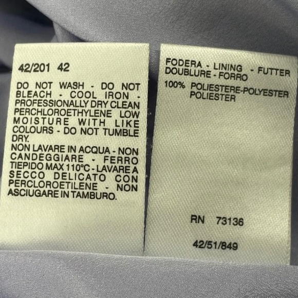 MaxMara Women’s Blazer Wool Polka dot 2 buttons Lined Black White Sz M - Picture 4 of 15